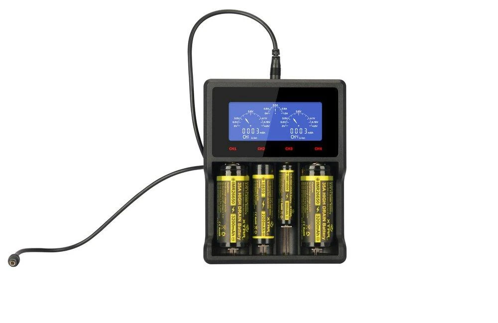 Xtar VC4SL išmanusis baterijų įkroviklis su LCD ekranu