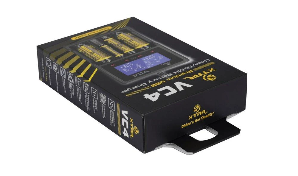 Kroviklis - Xtar VC4SL 1-4 Li-ion/Ni-MH, LCD Ekranas, USB-C