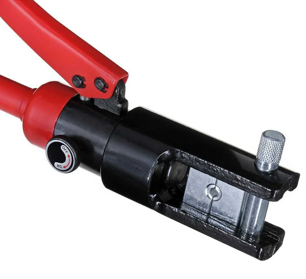 Hidraulinės antgalių užspaudimo ir suveržimo žnyplės Yato YT-22861. 16–240 mm2