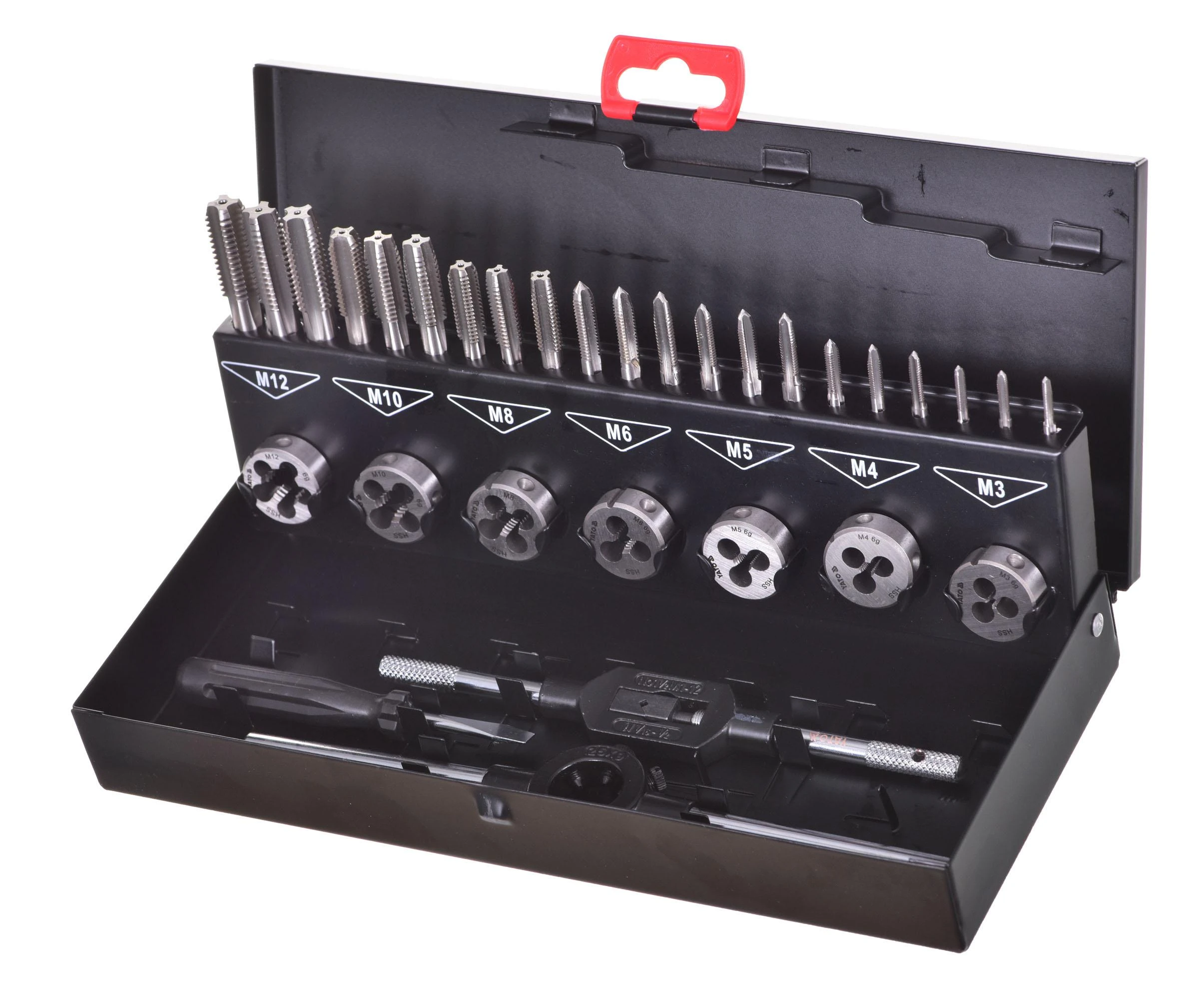 YATO Čiaupų ir štampų rinkinys M3-M12 32 vnt.