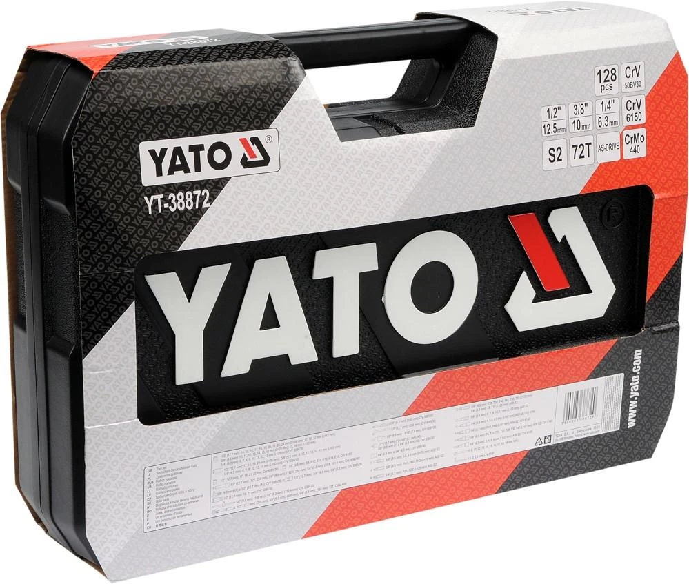 Įrankių rinkinys Yato YT-38872, 128 vnt