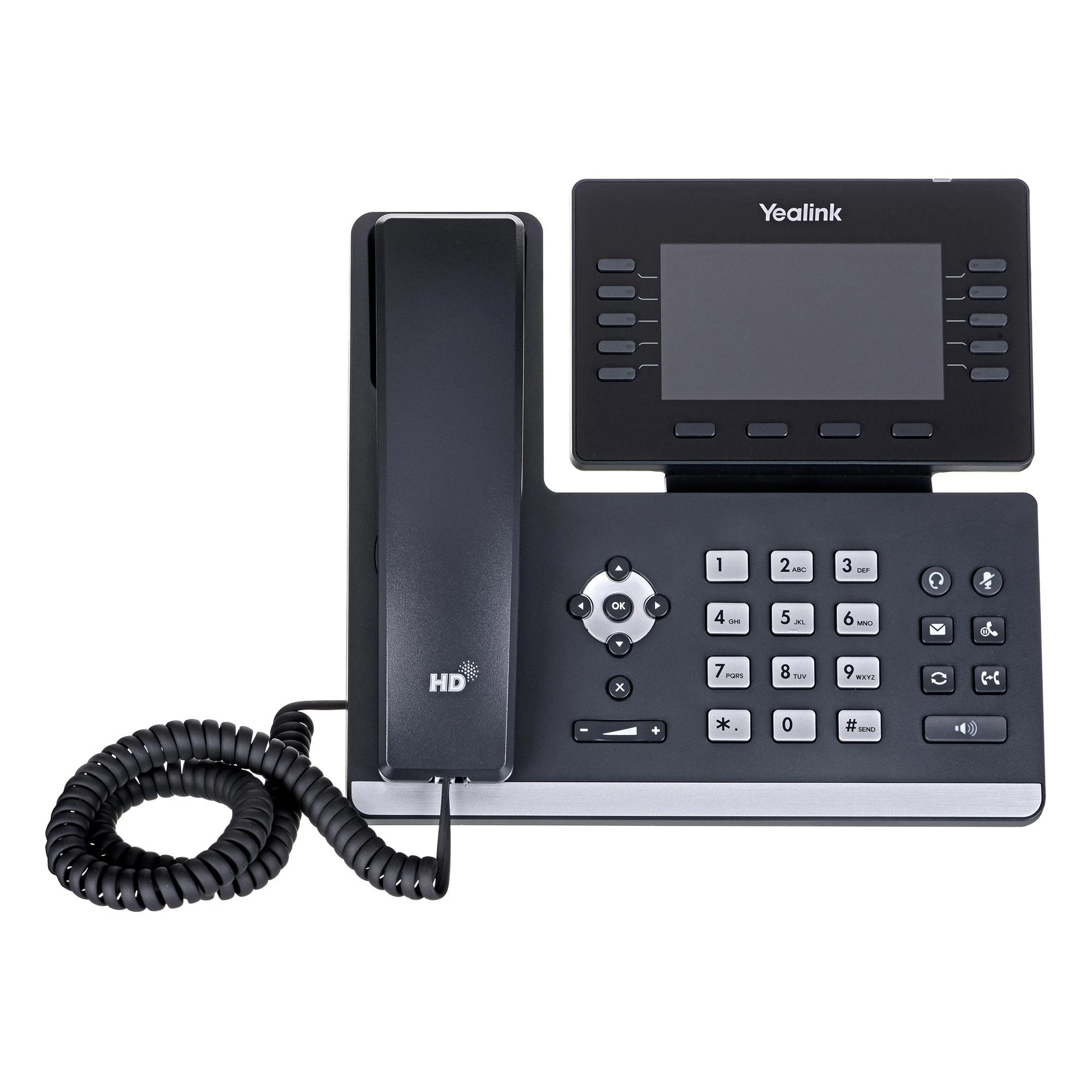Yealink | Puikus verslo telefonas, užtikrinantis optimalų darbo našumą | SIP-T54W | Integruotas ekranas | Juodas | Garsiakalbis