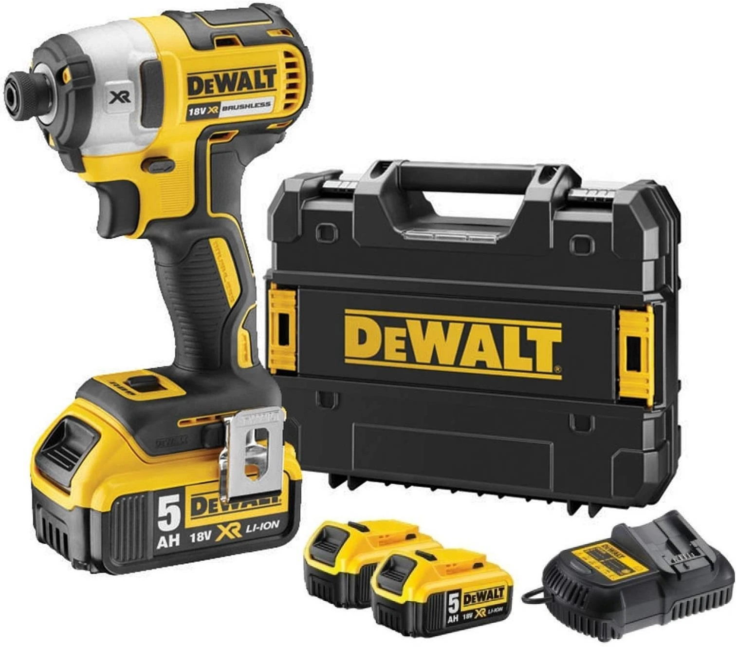 Dewalt Smūginis suktuvas DCF887P2, 18 V (2 x 5Ah) Li-ion XR, bešepetėlinis