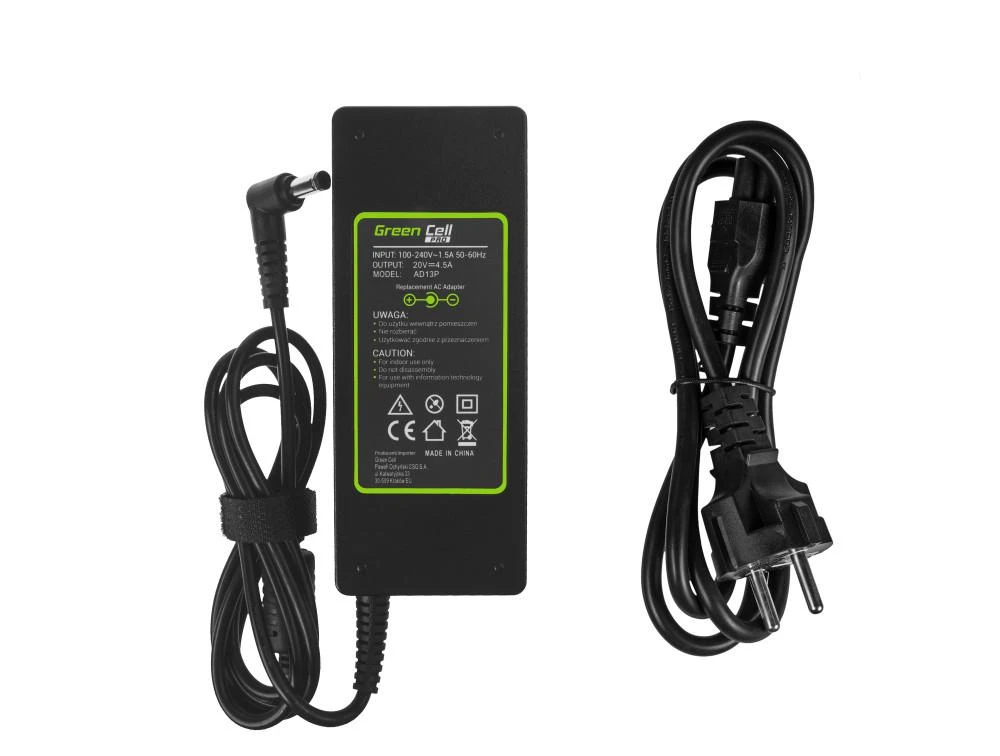 Lenovo GREENCELL AD13P Žalias Cell Pro įkroviklis / kintamosios srovės adapteris Fujitsu-Siemens 90W 20V 4.5A 5.5mm-2.5