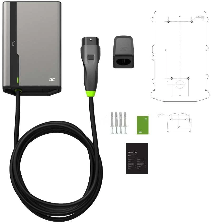 Wallbox Žalias Cell HabuDen 5m