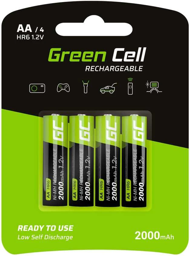 Žalias Cell AKUMULIATORIUS AQ-AA-2000/GC*P4 1,2V Ni-MH HR6, AA Žalias Cell