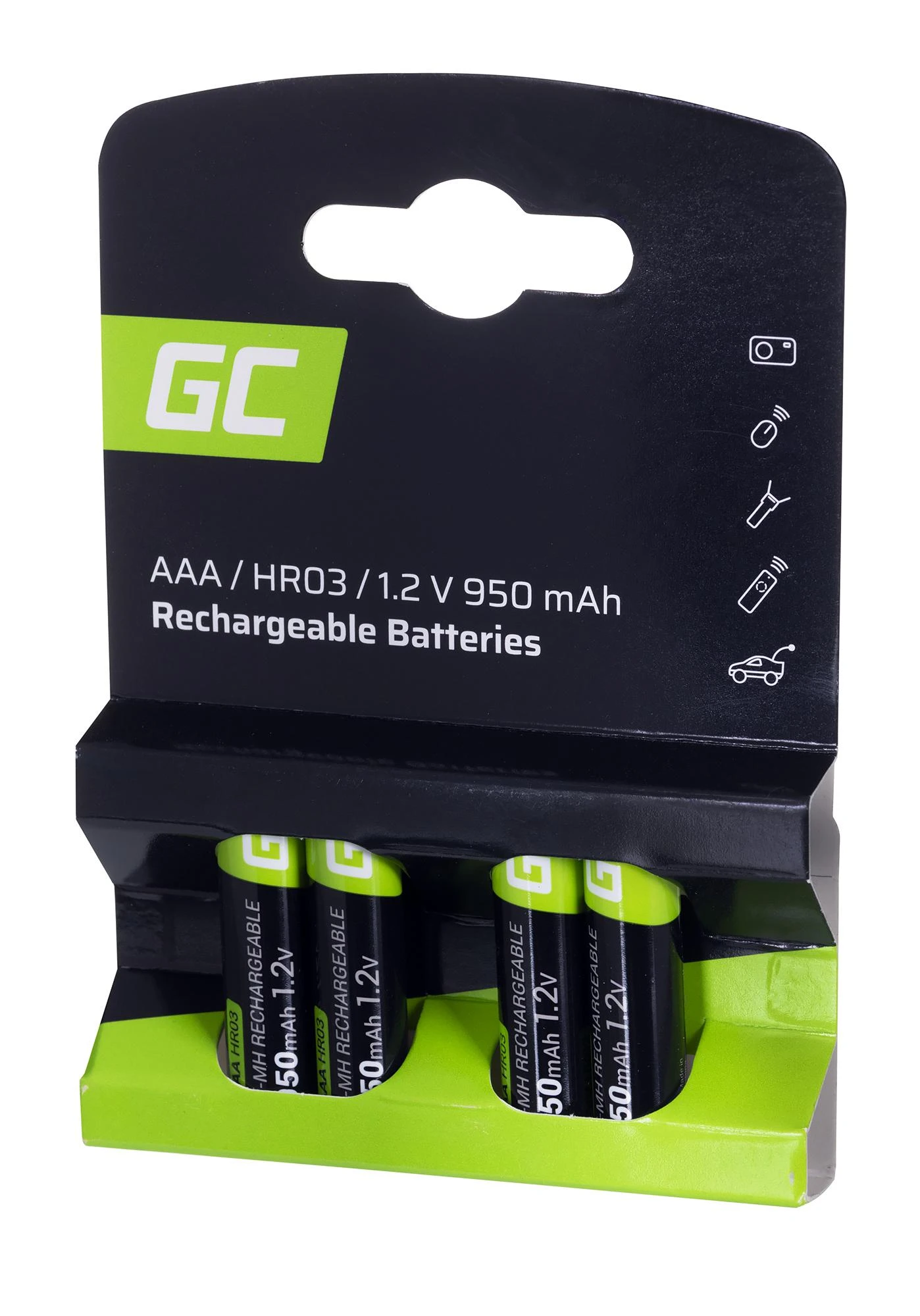 Green Cell Žalias Cell AKUMULIATORIUS AQ-AAA-950/GC*P4 1.2V Ni-MH HR03, AAA Žalias Cell