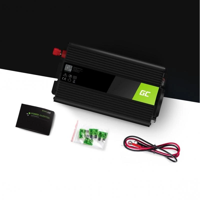Green Cell Žalias Cell Automobilinis įtampos keitiklis Žalias Cell ® 12V do 220V, 1000W/2000W