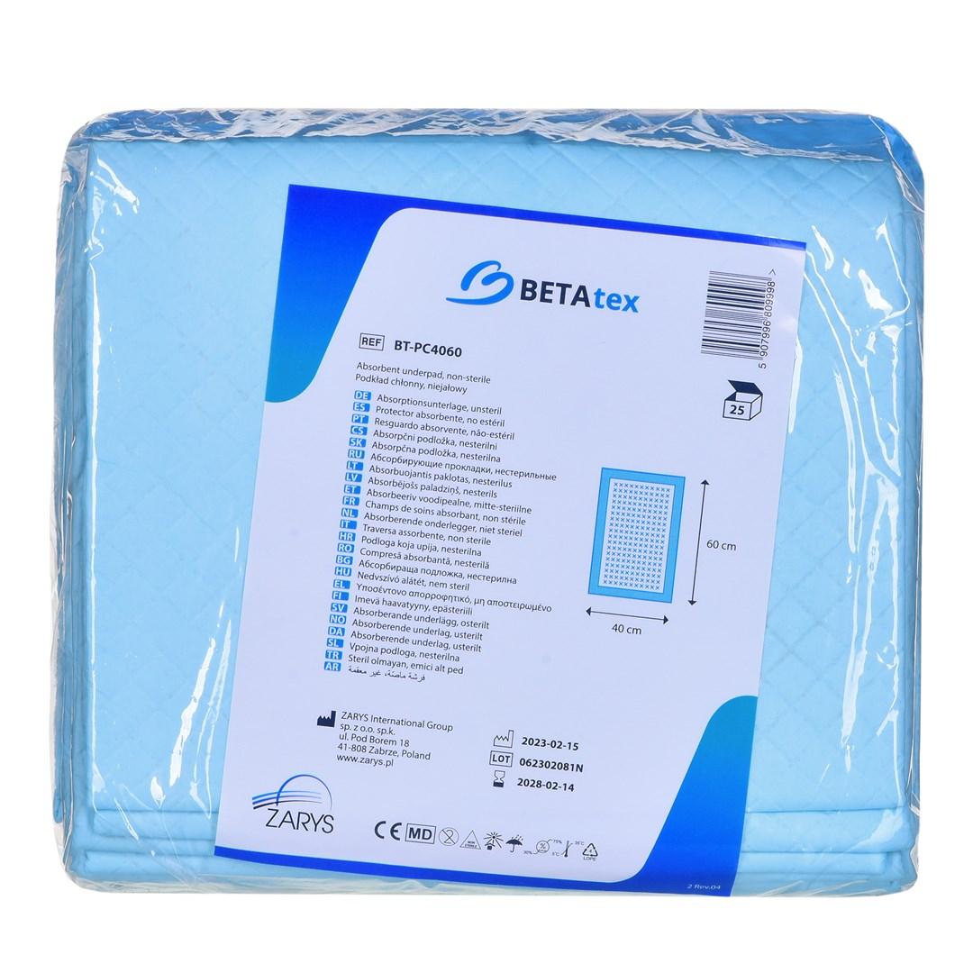 Sugeriantys įklotai PREMIUM SAP 40x60 higieniški BETAtex+ by ZARYS 25 vnt.