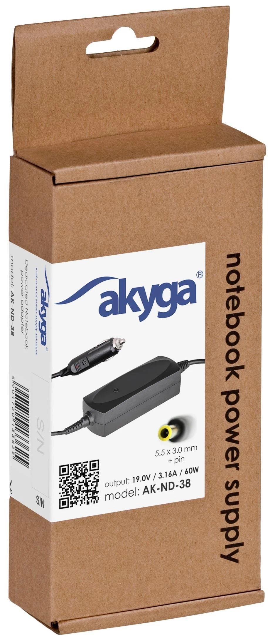 Akyga Car nešiojamojo kompiuterio maitinimo blokas AK-ND-38