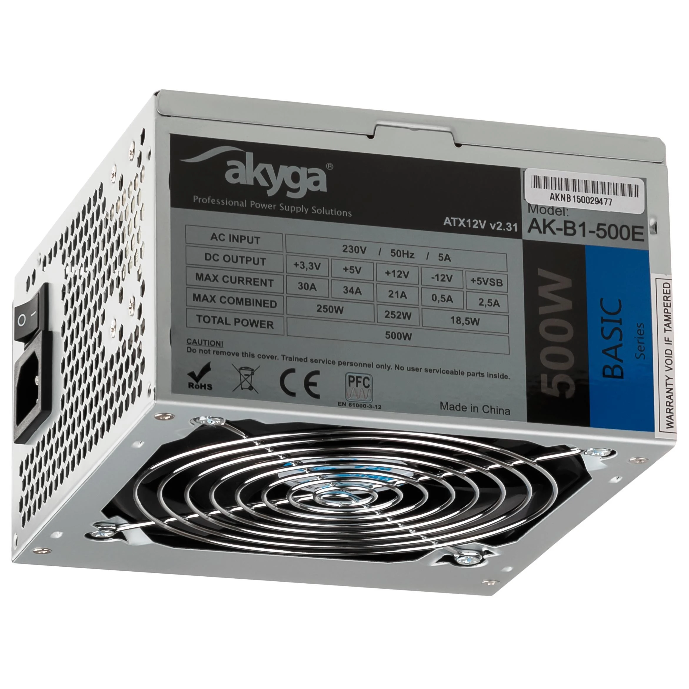 AKYGA 500W maitinimo blokas
