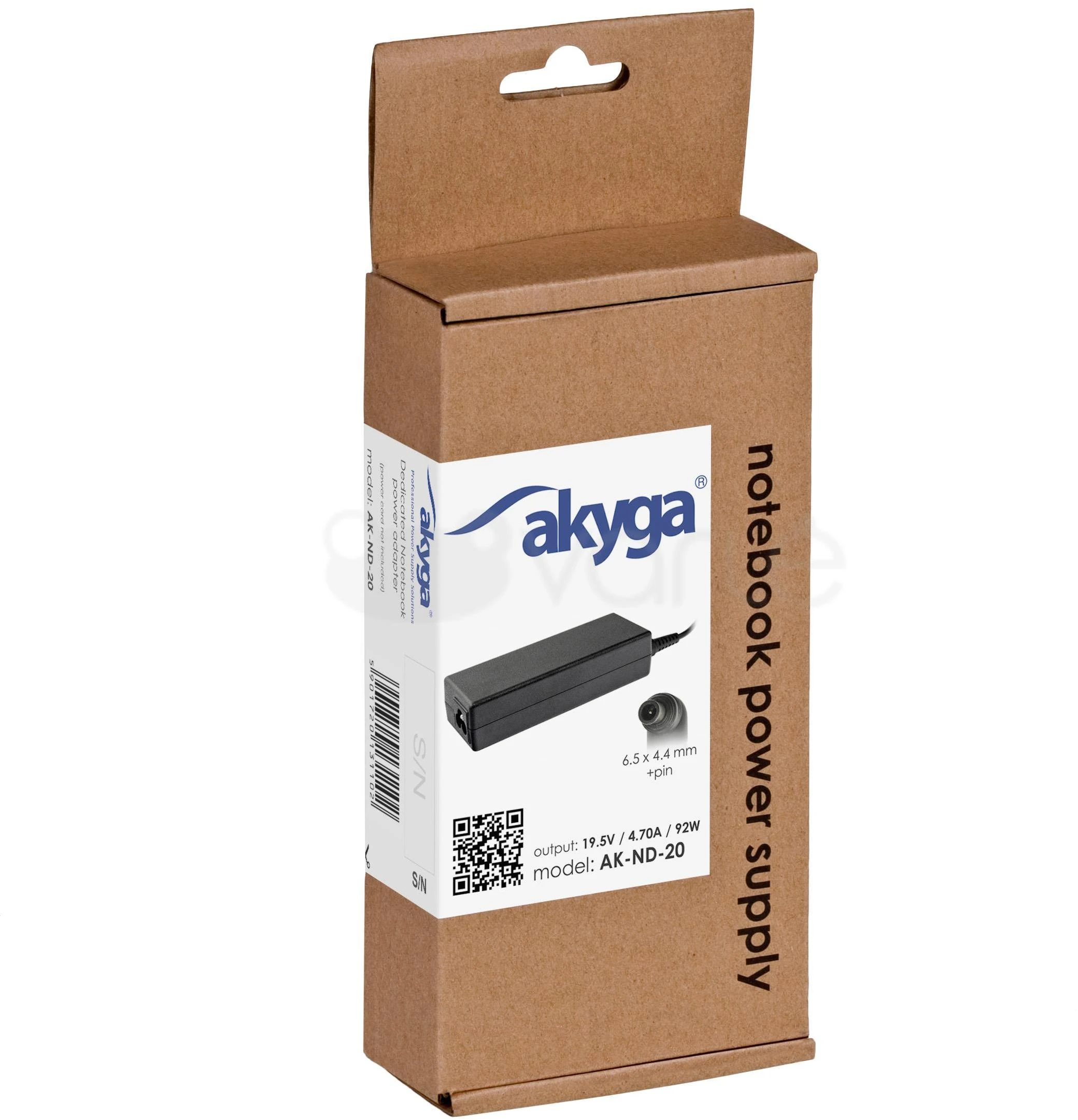 Maitinimo Adapteris - Akyga AK-ND-20, Juodas