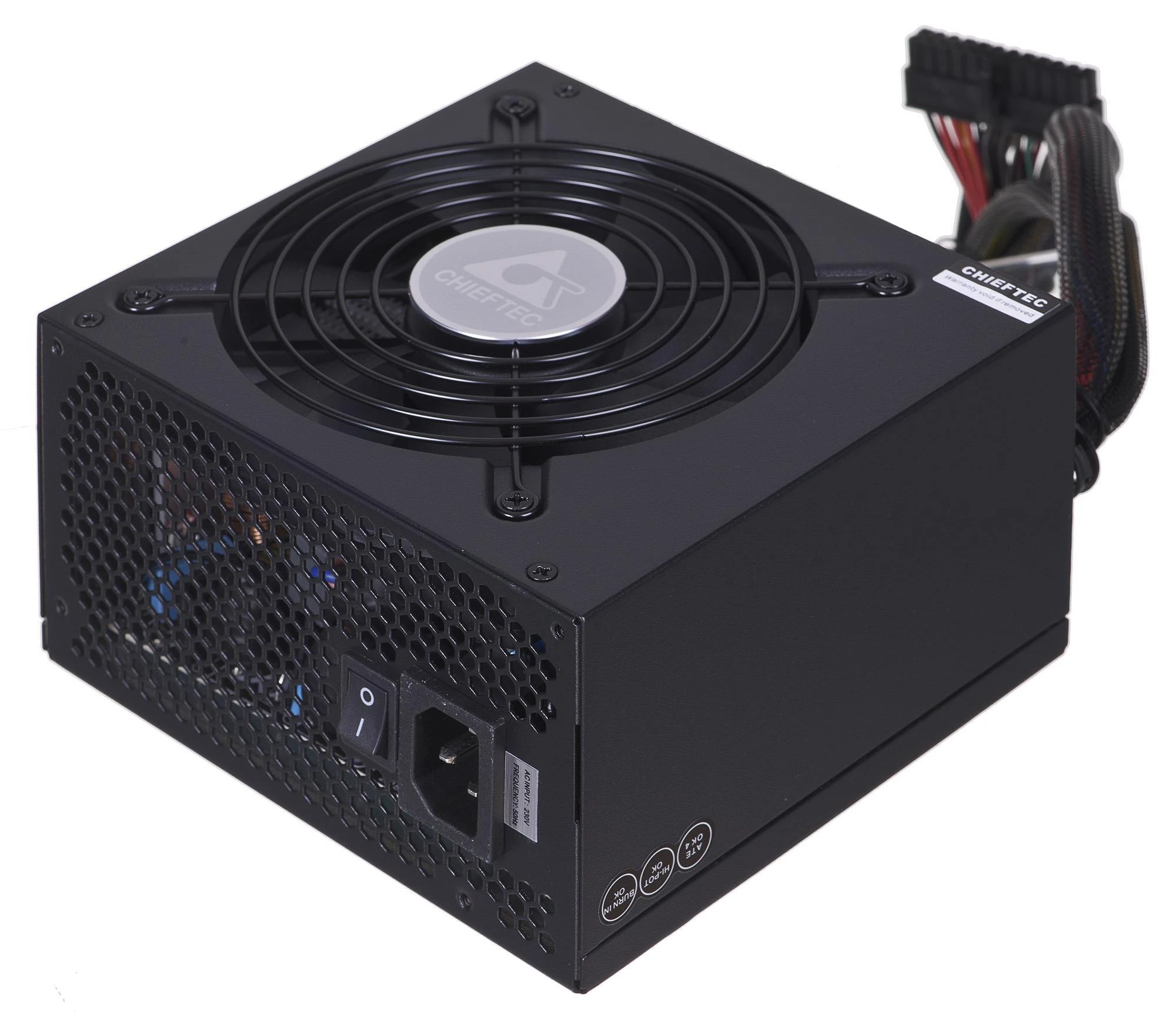 CHIEFTEC 650 W maitinimas, 85+, 230 V W / CABLE MNG