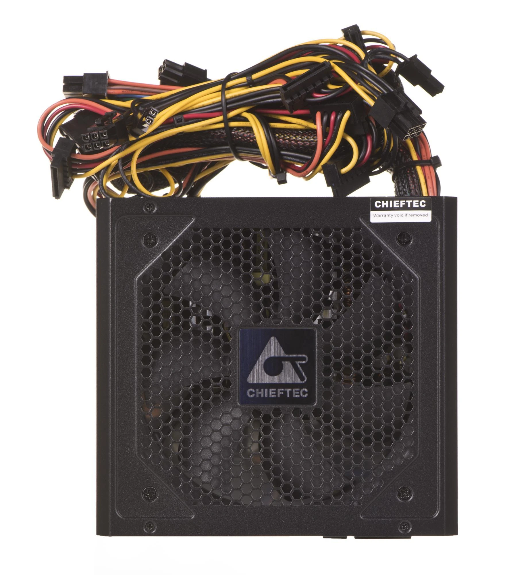 CHIEFTEC ECO serijos 600 W ATX-12V V.2.3 maitinimo šaltinis su 12 cm ventiliatoriumi Aktyvus PFC 230 V tik 85 proc. Efektyvumas, įskaitant maitinimo laidą