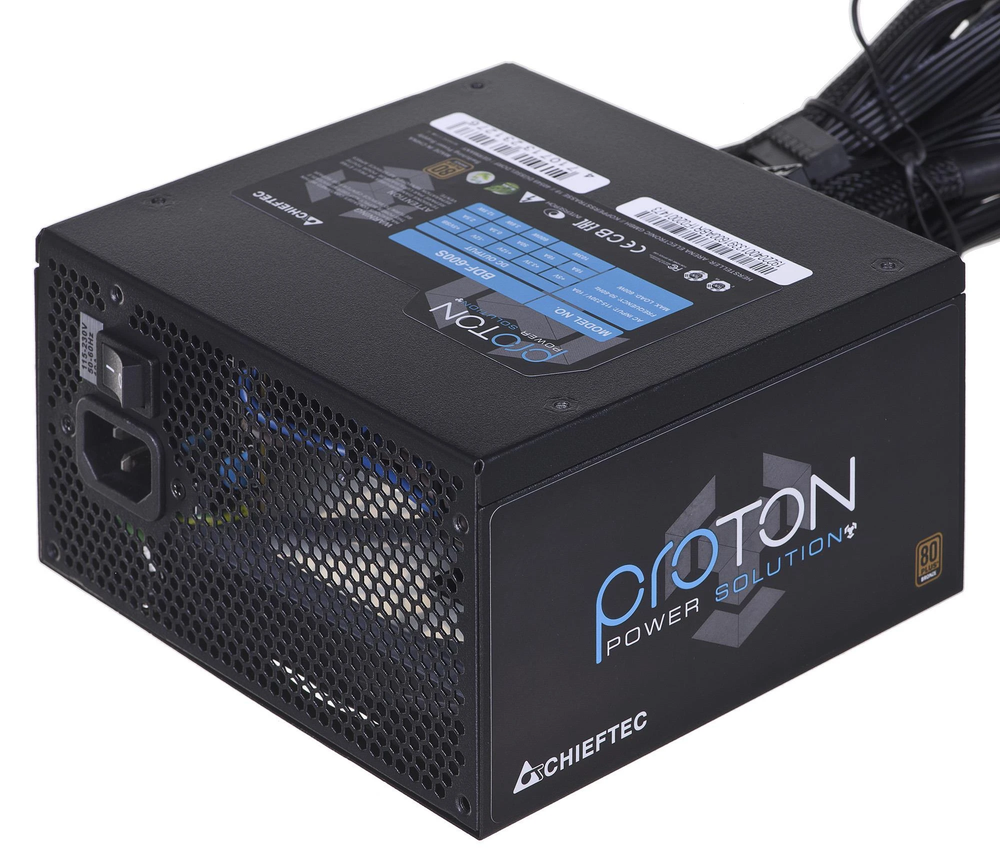 PSU Chieftec ATX PROTON serija, BDF-600S, 600W, 80 Plus bronza