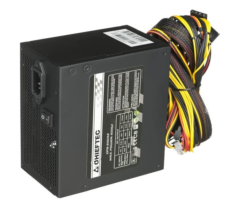 Matinimo blokas CHIEFTEC PSU 600W 12CM FAN ACTIVE PFC ATX12V V2.3 80+ EFEKTYVUMAS (SU MAITINIMO LAIDU)