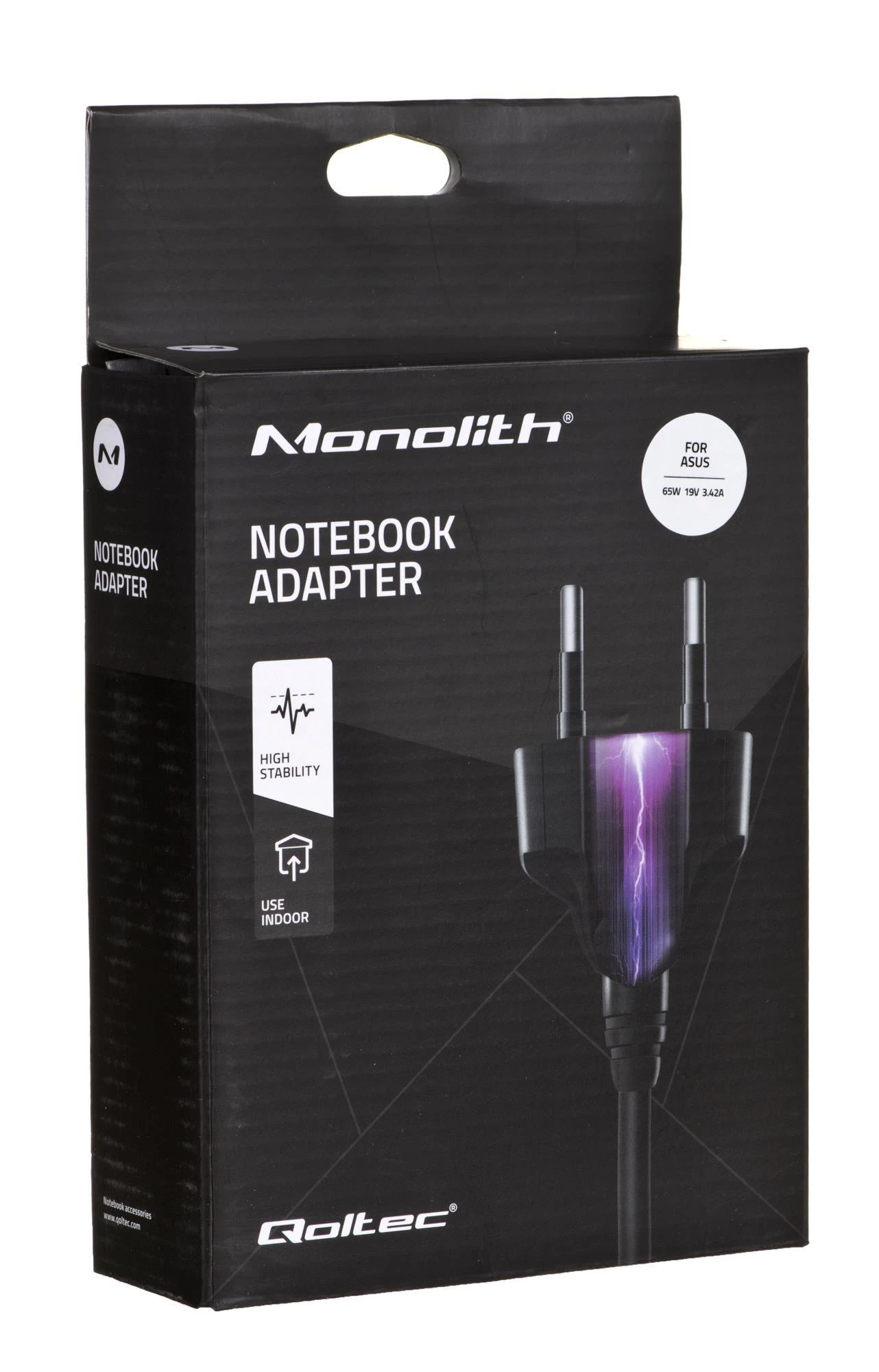 QOLTEC 50018 Nešiojamas kompiuteris AC power adapter Asus 65W 3.42A 19V 5.5x2.5