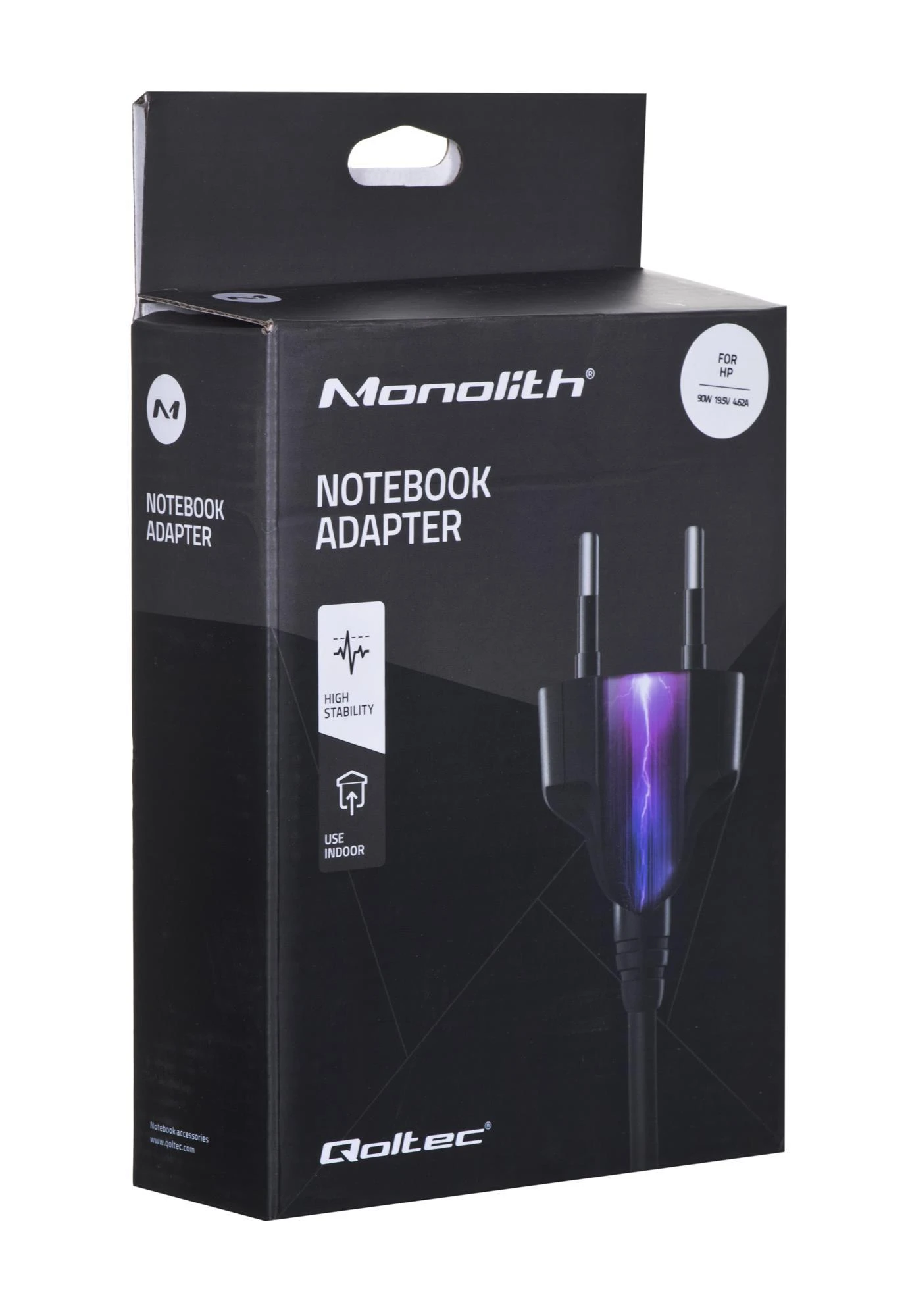 QOLTEC 50052 Nešiojamas kompiuteris AC power adapter 90W 19.5V 4.62A 4.5x3.0+pin