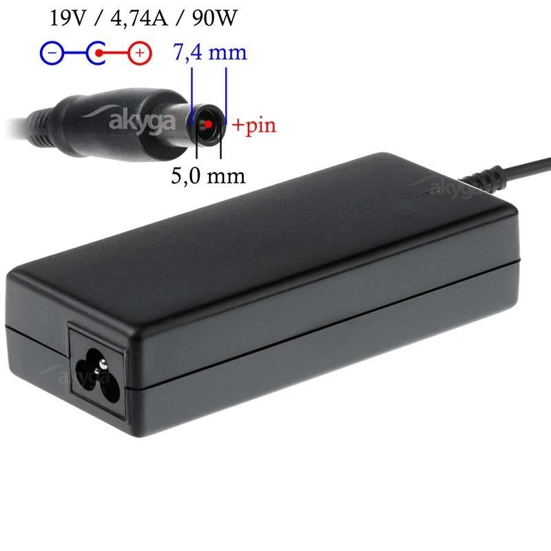 AKYGA AK-ND-04 nešiojamojo kompiuterio maitinimo adapteris AK-ND-04 19V/4.74A 90W 7.4x5.0 mm + kaištis HP