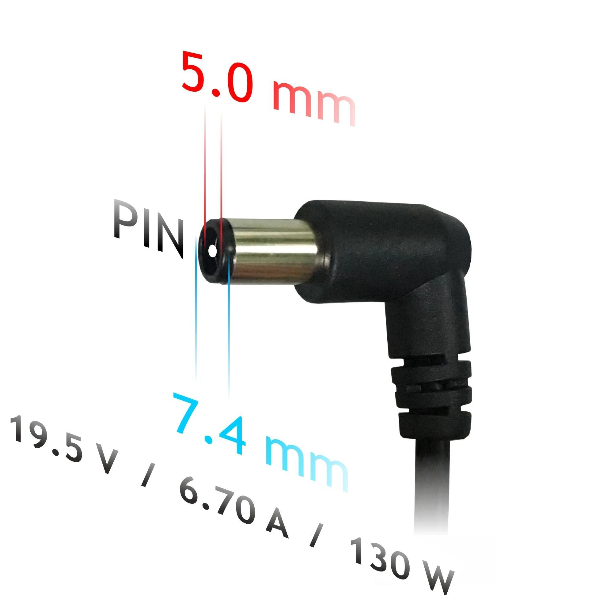 Maitinimo tinklas Akyga AK-ND-57 nešiojamiesiems kompiuteriams DELL (19,5 V, 6,75 A, 130 W, 7,4 mm x 5 mm)