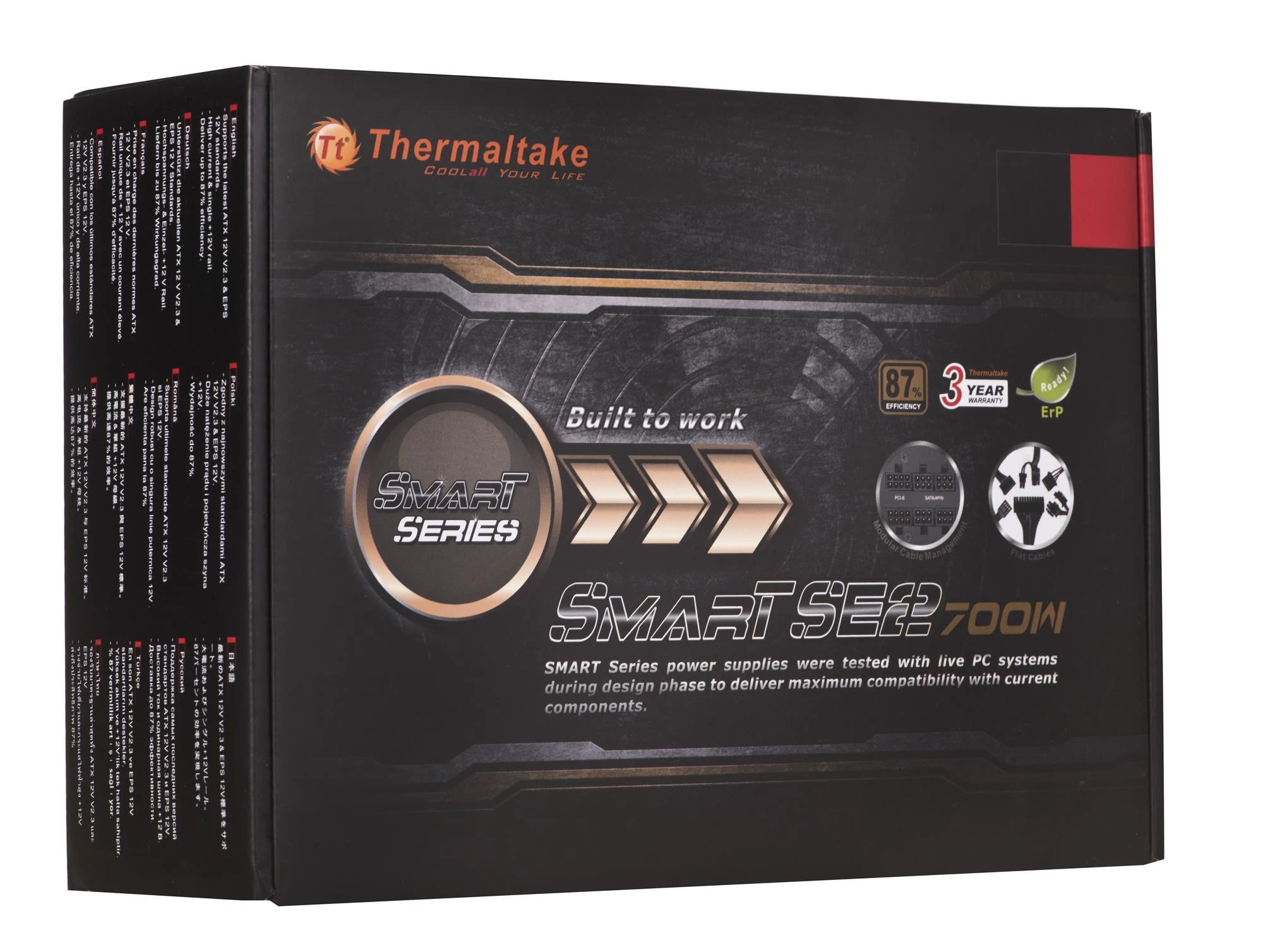 Mobvoi Maitinimo šaltinis Thermaltake Smart SE2 PS-SPS-0700MNSAWE-1 (600 W, aktyvus, 120 mm)