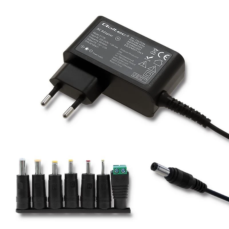 Qoltec 30W adapteris su 7 keičiamais kištukais
