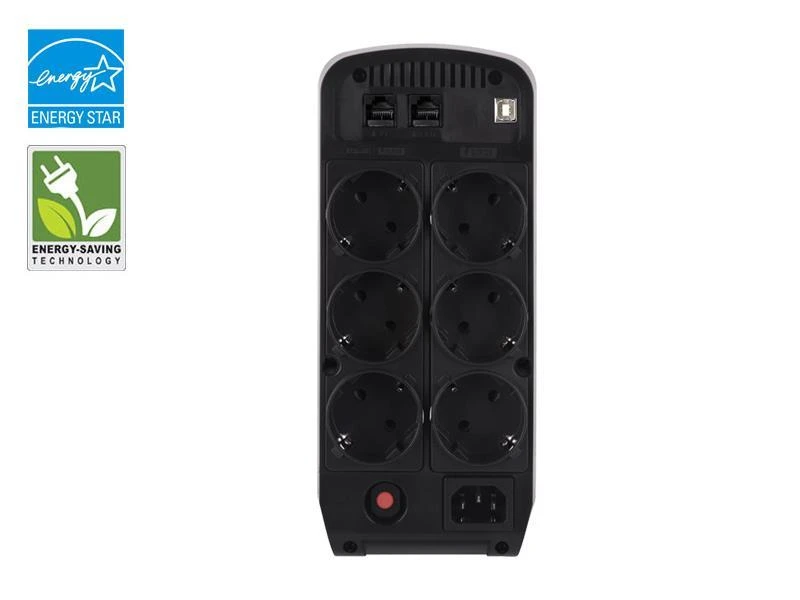 CYBERPOWER CP900EPFCLCD UPS 900VA/540W Sinewave PFC kompatibel Žalias Power LCD Ekranas USB valdymo programinė įranga