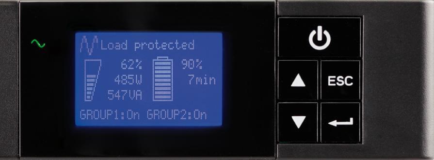 „Eaton 5P 650VA/420W line-interactive UPS“, 2 min su visa apkrova, 1U ant viryklės