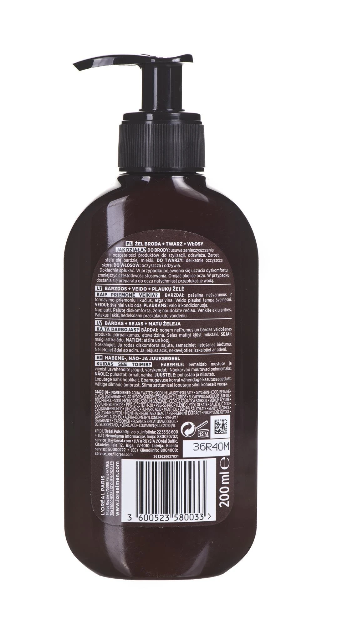 L'Oreal Paris Men Expert Barber Club, 200 ml