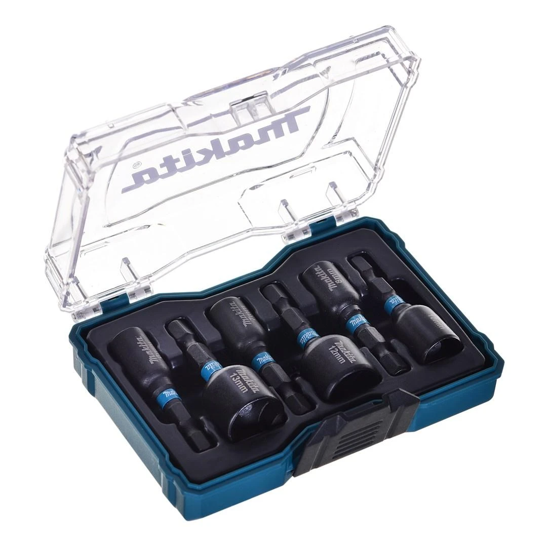 Makita IMPACT Juodas komplektas 6vnt. 1/4"(6, 7, 8, 9, 10, 12 ja 13 mm) E-15768