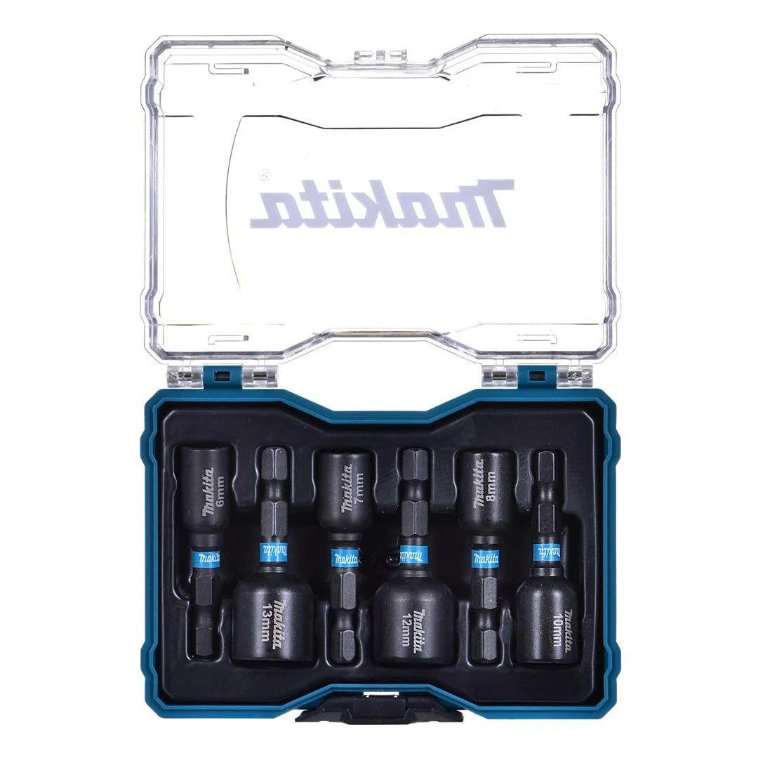 Makita IMPACT Juodas komplektas 6vnt. 1/4"(6, 7, 8, 9, 10, 12 ja 13 mm) E-15768