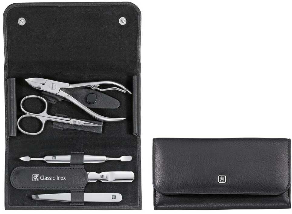 Zwilling Classic Inox Manicure Set - Juodas Leather Case, 5 Pieces ...