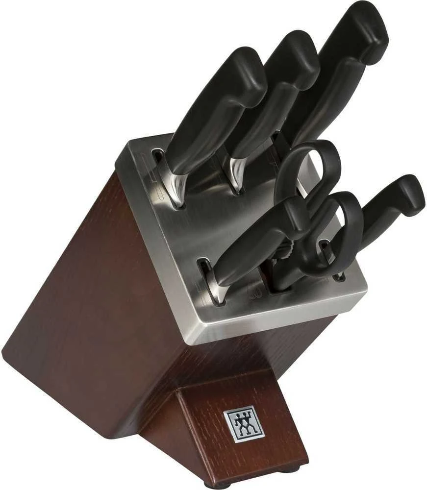 ZWILLING FOUR STAR 7 dalių tamsaus uosinio peilių rinkinys su KIS technologija