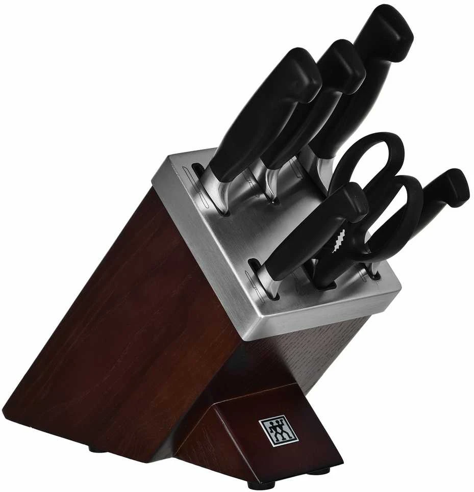 ZWILLING FOUR STAR 7 dalių tamsaus uosinio peilių rinkinys su KIS technologija