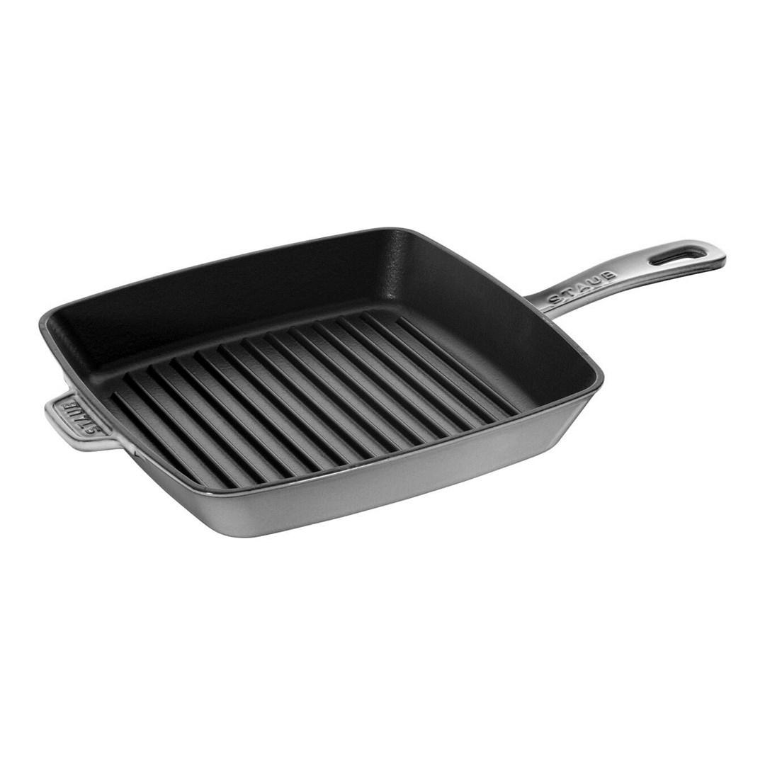STAUB Kvadratinė ketaus grilio keptuvė 26 cm, grafitas