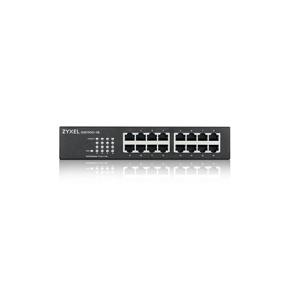 Šakotuvas ZYXEL GS1100-16 16 PORT GIGABIT UNMANAGED SWITCH V3 (5Y WARRANTY)