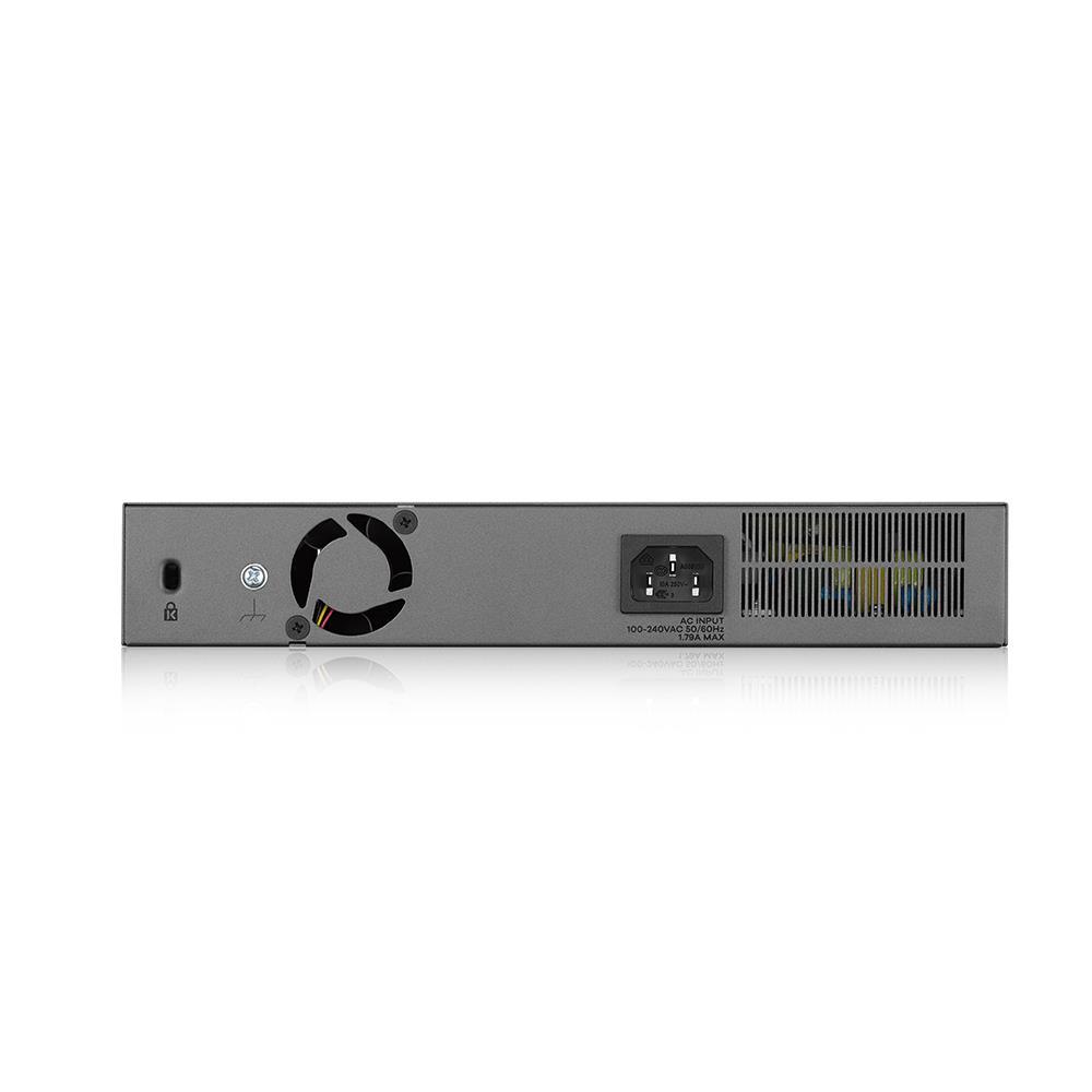 Šakotuvas ZYXEL GS1350-12HP, 12 prievadų valdomas CCTV POE komutatorius, didelio nuotolio, 130 W (1 metų NCC PRO paketo licencija) (5 metų garantija)