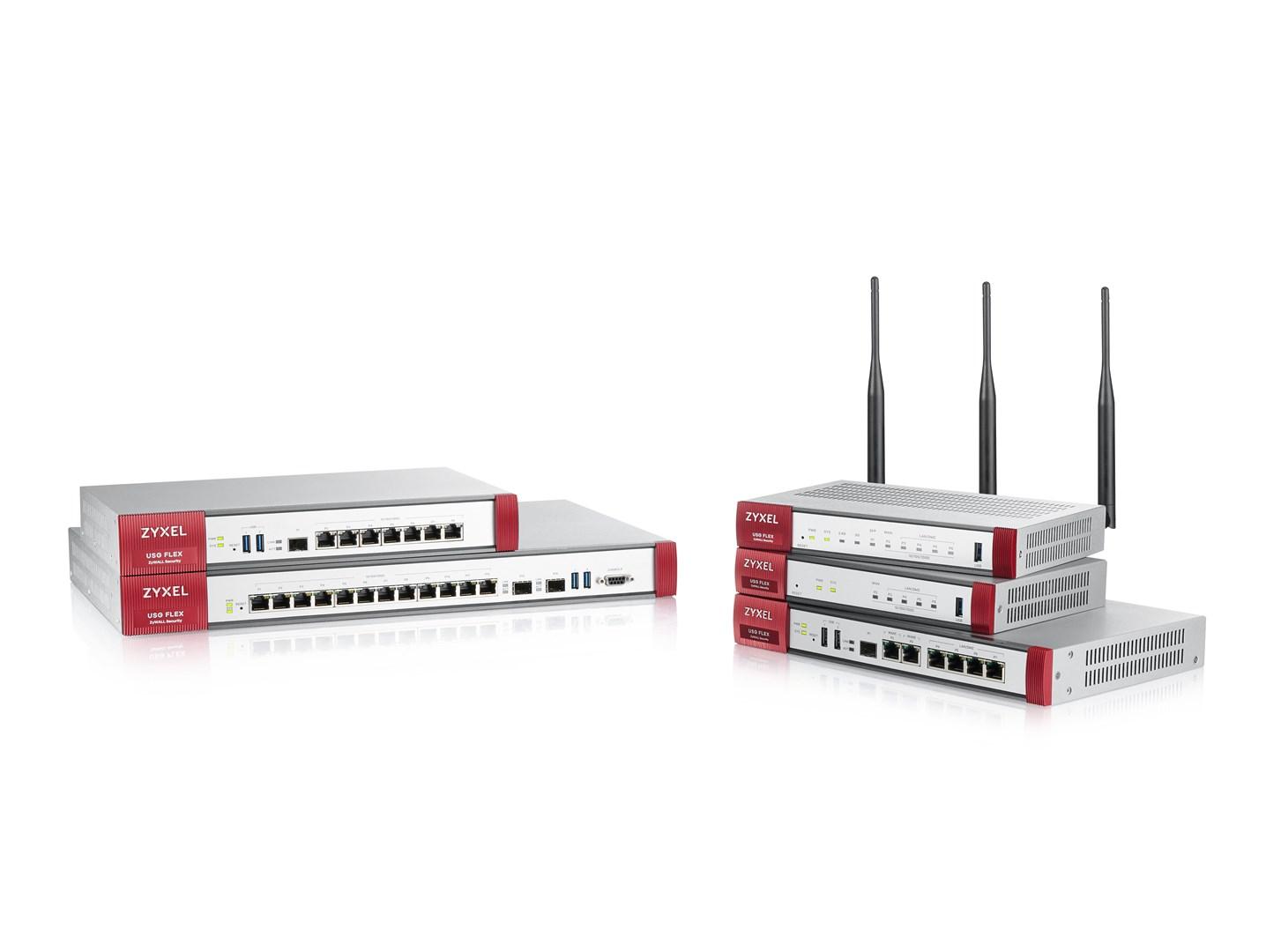 Šakotuvas ZYXEL USG FLEX100, VERSION 2, 10/100/1000,1*WAN, 4*LAN/DMZ PORTS, 1*USB WITH1 YR GOLD SECURITY PACK