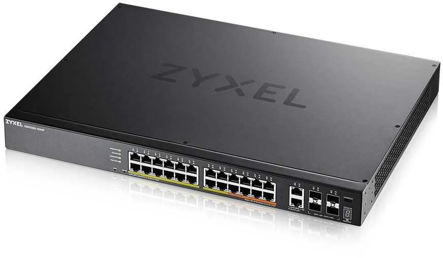 ZYXEL XGS2220-30HP, L3 prieigos komutatorius, 400W POE, 16XPOE+/10XPOE++, 24X1G RJ45 2X10MG RJ45, 4X10G SFP+ UPLINK, įskaitant 1 metų „Nebulaflex Pro“ (5 metų garantija)