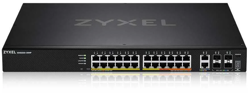 ZYXEL XGS2220-30HP, L3 prieigos komutatorius, 400W POE, 16XPOE+/10XPOE++, 24X1G RJ45 2X10MG RJ45, 4X10G SFP+ UPLINK, įskaitant 1 metų „Nebulaflex Pro“ (5 metų garantija)