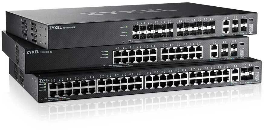 ZYXEL XGS2220-30HP, L3 prieigos komutatorius, 400W POE, 16XPOE+/10XPOE++, 24X1G RJ45 2X10MG RJ45, 4X10G SFP+ UPLINK, įskaitant 1 metų „Nebulaflex Pro“ (5 metų garantija)