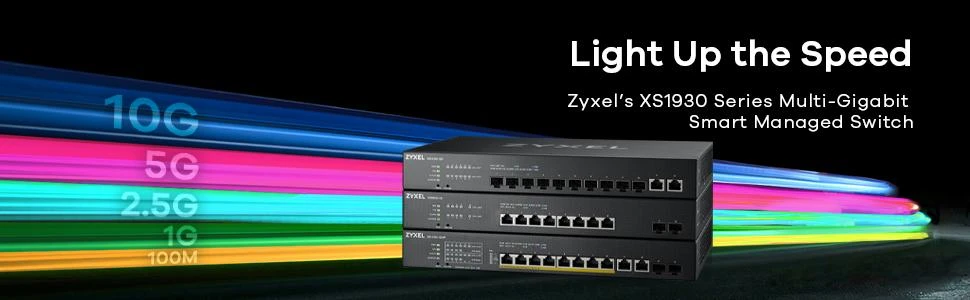 Šakotuvas „ZYXEL XS1930-10“, 8 prievadų kelių gigabitų išmanusis valdomas komutatorius su 2 SFP+ prievadais, hibridiniu režimu, autonominiu arba „Nebulaflex“ debesies ryšiu (5 metų garantija)