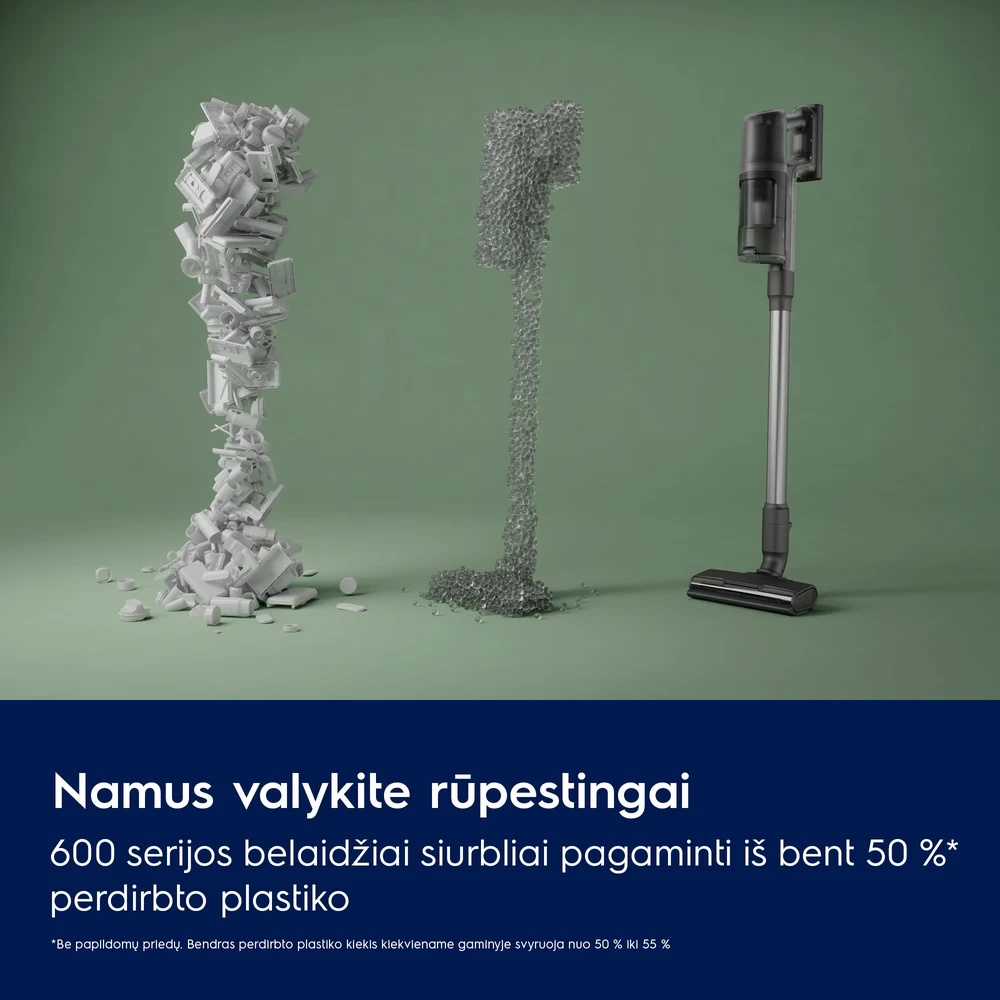 Belaidis dulkių siurblys Electrolux 600 serijos „Hygienic WET“ (EP61H21WET)