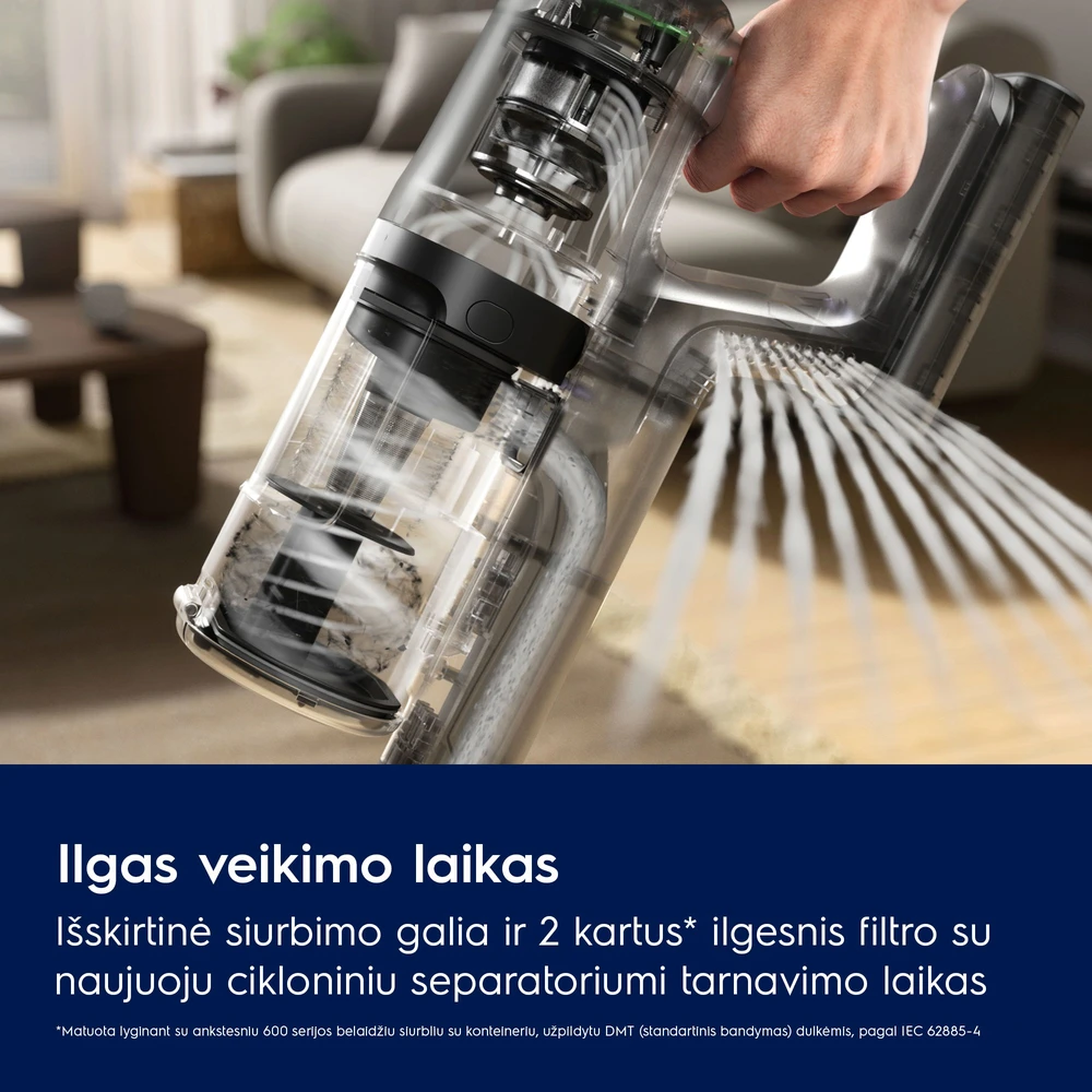 Belaidis dulkių siurblys Electrolux 600 serijos „Hygienic WET“ (EP61H21WET)