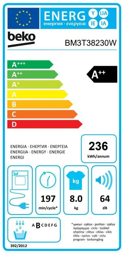 Džiovyklė Beko BM3T38230W
