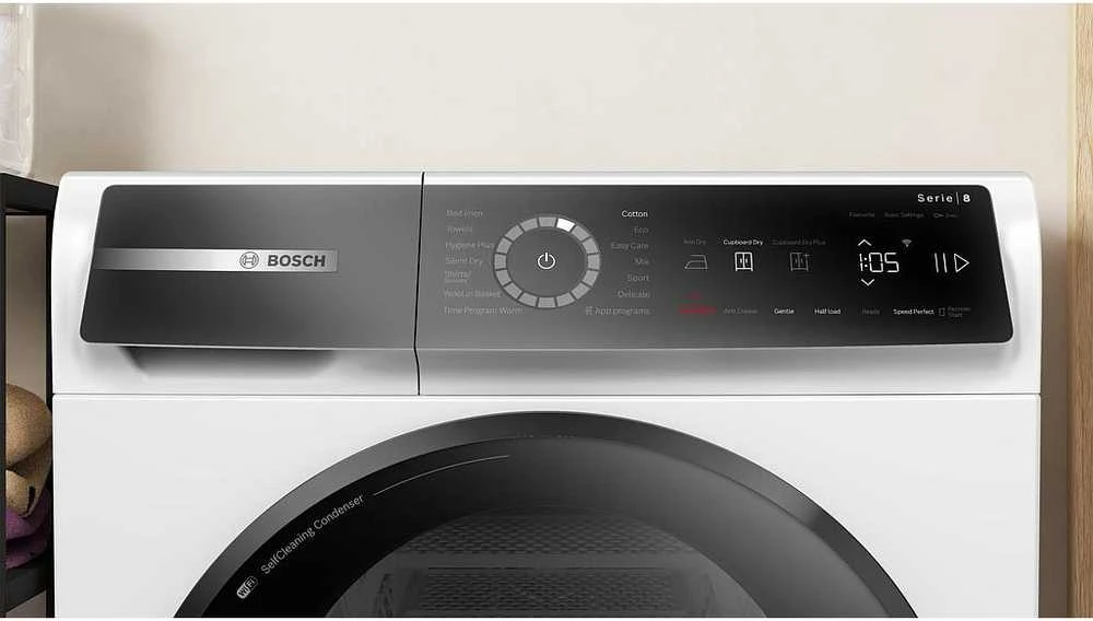 Bosch WQB246DASN Serija 8, Džiovyklė su šilumos siurbliu, 9kg