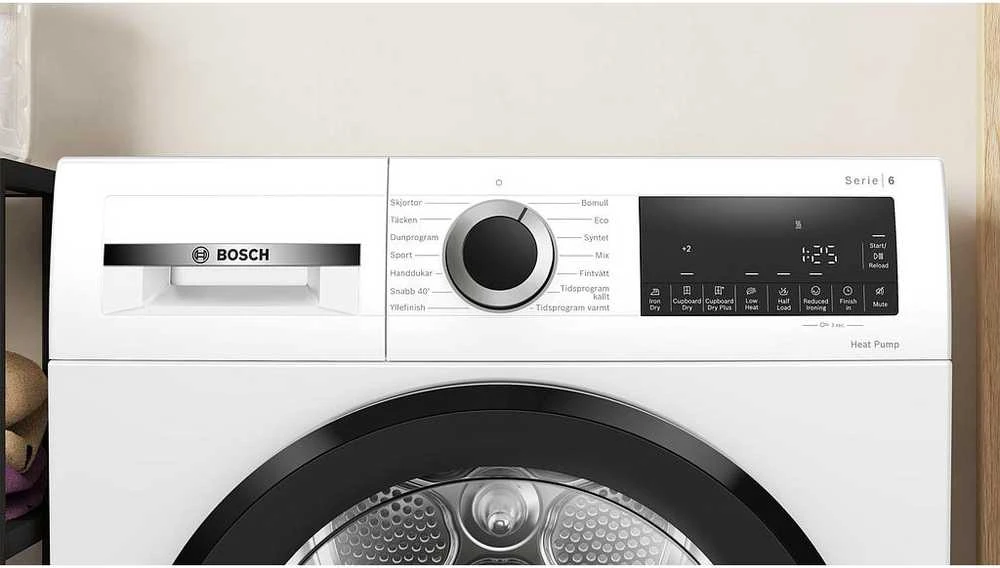 Bosch WQG2420ESN Serija 6, Džiovyklė su šilumos siurbliu, 9kg