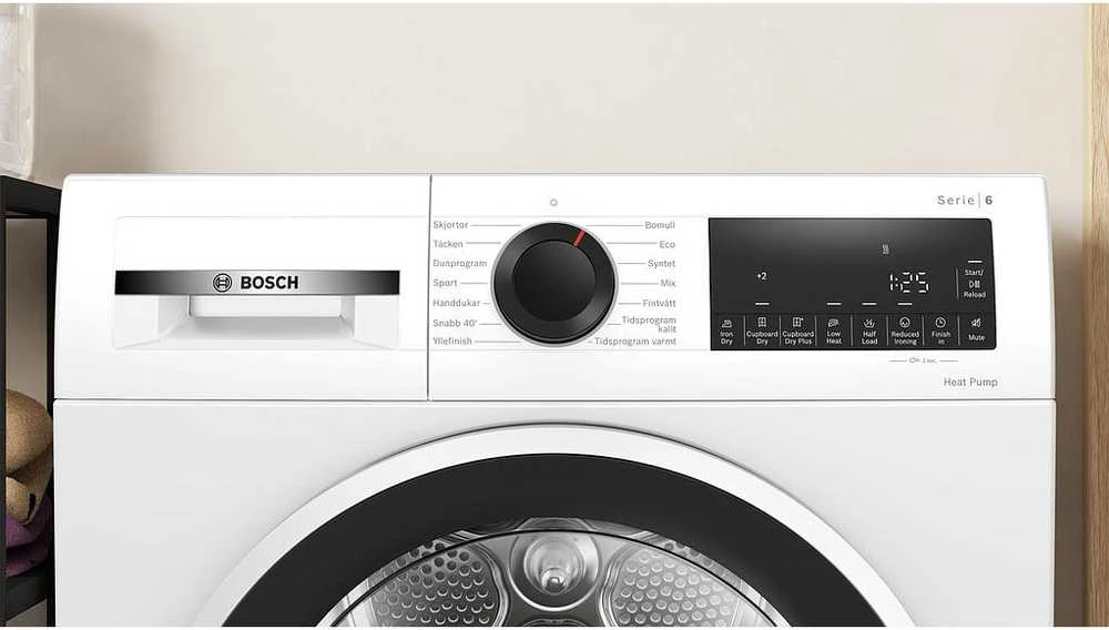 Bosch Džiovyklė su šilumos siurbliu 9kg | WQG2420WSN