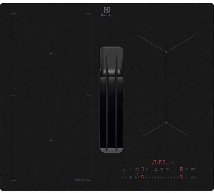60 cm pločio SaphirMatt indukcinė kaitlentė su integruotu gartraukiu Electrolux ECC63410CT