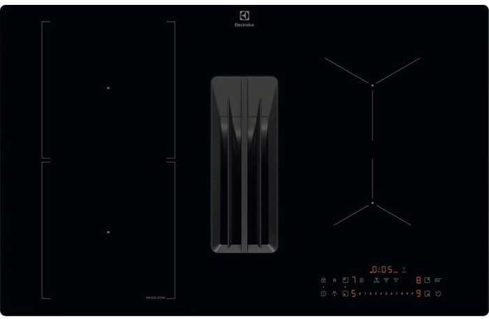 80 cm pločio SaphirMatt indukcinė kaitlentė su integruotu gartraukiu Electrolux ECC83410CT